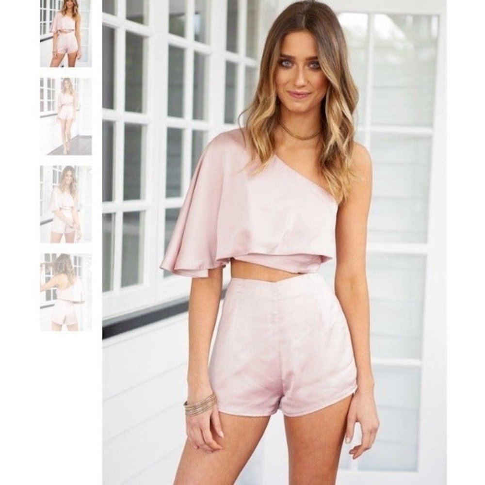 S - Sabo Skirt One Shoulder Crop Top